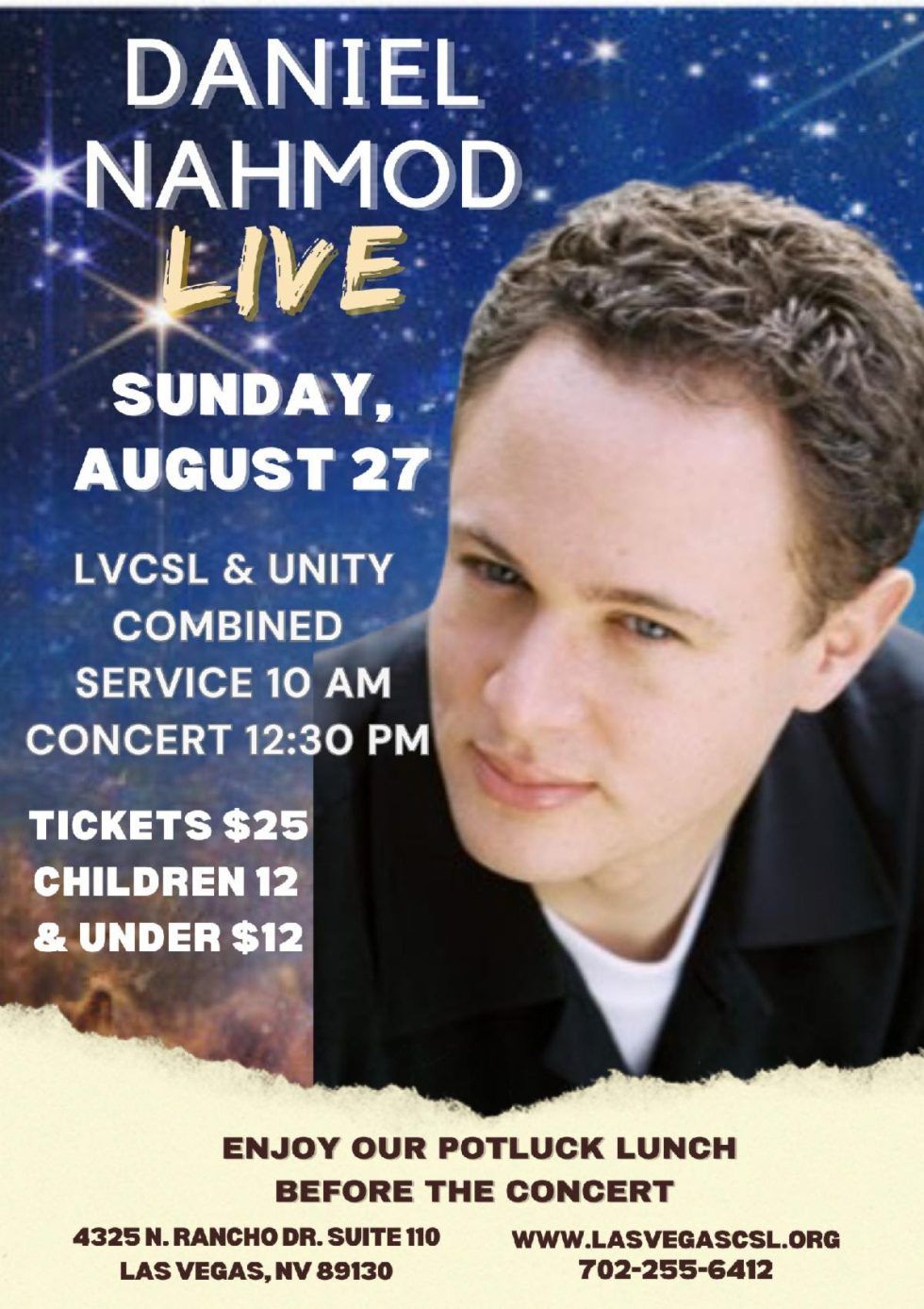 Daniel nahmod live august 27 2023 lv center for spiritual living 